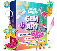 Blue Squid Kit de peinture de diamants pour enfants - Summer Fun Diamond Art for Kids, 5D Gem Art Kits for Kids, Kids Arts & Crafts, Gift for Boys & Girls 5 6 7 8 9 10 11 12