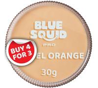 Blue Squid Peinture professionnelle pour le visage et le corps - Orange pastel (30 g) - Peinture professionnelle à base d'eau pour le visage et le corps pour adultes, enfants et SFX