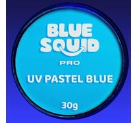 Blue Squid PRO Peinture pour le visage - UV Pastel Bleu (30gm) Fournitures professionnelles de maquillage à base d'eau pour adultes, enfants et SFX