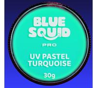 Blue Squid PRO Peinture pour le visage - UV Pastel Turquoise (30gm) Fournitures professionnelles de maquillage à base d'eau pour adultes, enfants et SFX