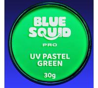 Blue Squid PRO Peinture pour le visage - UV Pastel Vert (30gm) Fournitures professionnelles de maquillage à base d'eau pour adultes, enfants et SFX