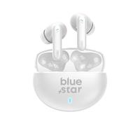 Blue Star Écouteurs TWS Bluetooth 6.0 avec Réduction de Bruit ANC et ENC Blanc