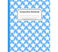 Blue Stars Composition Notebook: Wide-Ruled School Book for Kids