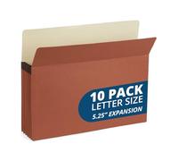 Blue Summit Lot de 10 pochettes à soufflet Format lettre 13,3 cm