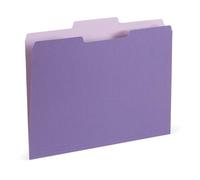 Blue Summit Lot de 100 chemises à onglets 1/3 Violet bicolore