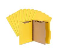 Blue Summit Supplies Lot de 10 classeurs format lettre, jaune, 1 intercalaire