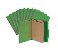 Blue Summit Supplies Lot de 10 dossiers de classification, 1 intercalaire, format lettre, vert, avec extensions en Tyvek de 5,1 cm, design durable à 2 broches pour organiser les dossiers médicaux