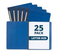 Blue Summit Supplies Lot de 25 protège-rapports pour tableau pressé/presse avec attaches, bleu foncé, format lettre, capacité de 7,6 cm