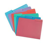 Blue Summit Supplies Lot de 30 dossiers en plastique couleur gemme, onglet 1/3, format lettre, couleurs assorties, parfaits pour organiser et ranger facilement les fichiers