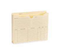 Blue Summit Supplies Lot de 50 dossiers de projet, onglet droit renforcé, poche d'extension de 5,1 cm, design préimprimé, format lettre, manille, lot de 50