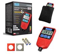 Blue Technology P13-AL Appareil de Mesure d'épaisseur de Couche Professionnel Sonde sphérique | Acier et Aluminium | Coating Thickness Gauge | Testeur de Peinture pour Voiture | Fabriqué en UE Rouge