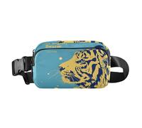 Blue Tigers Be The Light Sac banane élégant pour homme et femme avec sangle réglable pour voyage, vacances, course à pied