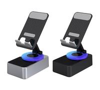 Blue Tooth Audio Power Bank Banket 3-in-1 Fonction 360 ° Stand de téléphone Portable Rotatif à 360 ° Stand de téléphone antidérapant Pliable avec Une idée Haut-Parleur pour Maman Papa Co