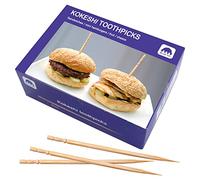 BLUE TOP Lot de 1500 cure-dents en bambou de 10,2 cm pour apéritifs, cocktails, fruits, olives.