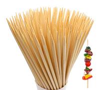 BLUE TOP Lot de 200 brochettes en bambou naturel de 25.4 cm de diamètre = 4 mm ; bâtons en bambou pour griller, barbecue, kabob, apéritifs, bâtons de plantes pour la croissance des tomates