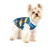 Blue Underwater World of Fish Gilet en coton respirant confortable et élégant pour animaux de compagnie Taille M