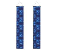 Blue Universe Space Galaxy Christmas Halloween Porche Bannière Décoration de Porte Extérieur Intérieur Vacances Fête Décor