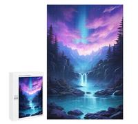 Blue Waterfalls and Sky Lot de 1000 puzzles pour adultes Analyse et logique Interaction entre parents et enfants