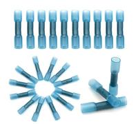 Blue Waterproof Copper+PE Heat Shrink Butt Wire Cable Splice Connector Terminal 16-14 AWG Fit for Automobile Cable Kit 20pcs/lot