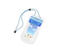 (Blue)Waterproof Phone Pouch Universal Sensitive Touch Thicken Hanging Neck Phone Underwater Case Dry Bag for Swimming JIKAIX