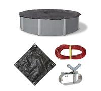 Blue Wave Defender Rond au-Dessus de Sol Robuste en Maille d'hiver pour Piscine 15-Feet Noir