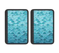 Blue Waves Squama Lot de 2 housses de ceinture de sécurité universelles douces et confortables pour ceinture de sécurité de voiture, sac à dos, épaule, coussin de protection pour harnais pour