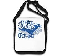 Blue Whale As Free As The Ocean Sac à bandoulière Blanc