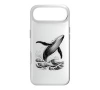 Blue Whale Breaching Ocean Waves Sketch Esthétique Sea Life Coque pour iPhone Air