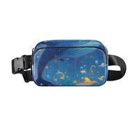 Blue Whale Dreaming Sac banane tendance pour homme et femme avec sangle réglable pour entraînement, course à pied, randonnée, Rêve de baleine bleue, Taille unique