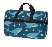Blue Whale - Sac de voyage surdimensionné avec compartiment à chaussures pour homme, femme, garçon, fille, adolescent, pour le yoga, l'entraînement, le week-end, le yoga, #06, Taille unique, Mode