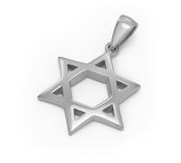 Blue White Shop Collier classique en or 14K avec étoile de David Magen David Judaica Bijoux (argent)