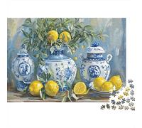 Blue White Vases Still Life Colourful Diamond Flower Still Life 1000 Pcs Adult Jigsaws Classic Educational Games Brain Development 52x38cm/1000pcs