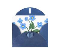 Blue WHJSHOP Carte de vœux imprimée avec inscription « Don't forget I love you » - Papier nacré double face haut de gamme Effet nacré Love Buckle Enveloppe en papier perlé