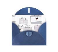 Blue WHJSHOP Carte de vœux imprimée Happy Note Every Day - Papier nacré double face haut de gamme Effet perle Love Buckle Enveloppe en papier perlé