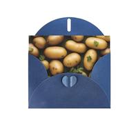 Blue WHJSHOP Carte de vœux Motif pommes de terre du jardin - Papier nacré double face haut de gamme Effet perle Love Buckle Enveloppe en papier perlé