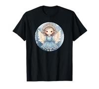 Blue Winter Accessories for Women Cute Christmas Angel T-Shirt