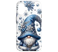 Blue Winter GNOME for Mom Cute Aesthetic Snowflake Patterns Coque pour iPhone 16