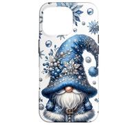 Blue Winter GNOME for Mom Cute Aesthetic Snowflake Patterns Coque pour iPhone 16 Pro