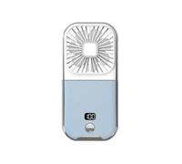 (Blue with white) Mini Fan,Small Fan Battery Operated, USB Portable Charger Fan, Mini Handheld Fan Desk Fan