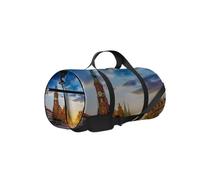 Blue Wroclaw Central Market Sac de Sport Sac fourre-Tout Sac de Sport étanche avec bandoulière Fermeture éclair 2 Poches latérales pour Homme et Femme, Sac de Voyage et de Rangement.