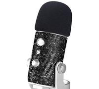 Blue Yeti Bonnette en Mousse Professionnelle - Autocollant Décoration avec Filtre Anti-pop pour Microphone Blue Yeti par YOUSHARES (Noir)