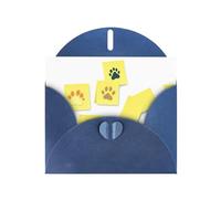 Blue YYHWHJDE Carte de vœux avec empreintes de pattes sur notes adhésives 15,2 x 10,2 cm - Design tendance et unique pour diverses occasions