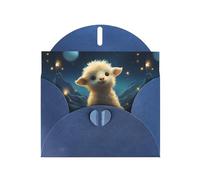 Blue YYHWHJDE Carte de vœux Motif petit mouton regardant les étoiles 15,2 x 10,2 cm - Design tendance et unique pour diverses occasions