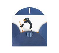 Blue YYHWHJDE Carte de vœux Motif pingouin coquin 15,2 x 10,2 cm - Design tendance et unique pour diverses occasions