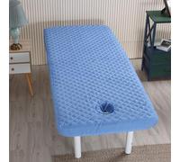 Blue1,70x185cm/2.2x6ft,Réutilisables Couvercle De Lit Avec Trou De Visage,Massage Extensible Tasse De Massage De Massage Pour Le Couvercle De Massage Du Spa De Beauté