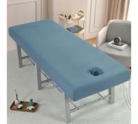 Blue1,70x190cm/2.2x6.2ft,Massage Dreat De Lit Avec Trou De Visage, Élastique Couvre De Lit De Massage Étanche À Massage Étanche Draps De Table De Canapé Couvercles De Massage