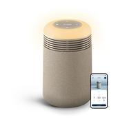 BLUEAIR Purificateur d’air Mini Restful pour chambre - Réveil Sunrise avec filtration HEPASilent™, lumière d’aube, application et port USB-C - Purifie l’air, soutient le rythme circadien - Beige