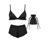 Bluebella Saskia ensemble luxe soutien-gorge et short en latinNoir - Taille L