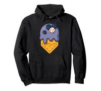 Blueberries Dripping Ice Cream Baseball Home Plate Sports Sweat à Capuche