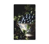 Blueberries in an Antique Porcelain Bowl Single Toggle Blank Wall Plate Light Switch Cover Decorative 1 Gang for Kitchen Room Bathroom Size 11.4x7cm